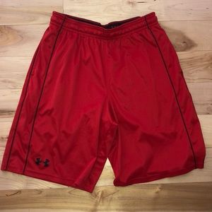 “Under Armour” Red Athletic Shorts